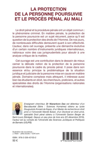 La protection de la personne poursuivie et le procès pénal au Mali