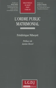 L'ordre public matrimonial