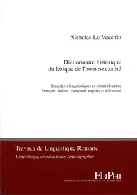 Dictionnaire historique du lexique de l'homosexualité