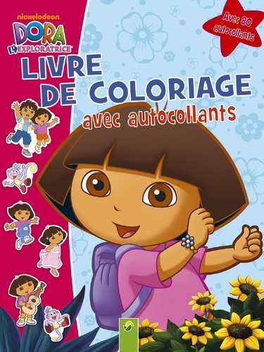  Nickelodeon - Dora l'exploratrice - Livre de coloriage avec autocollants.