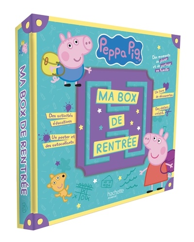  Nickelodeon - Ma box de rentrée Peppa Pig - Avec 1 poster, 1 livre de découverte, 1 livre d'activités, 1 livre de coloriage, 1 planche de stickers.