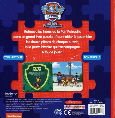 Mon grand livre puzzle Paw Patrol - La Pat'Patrouille