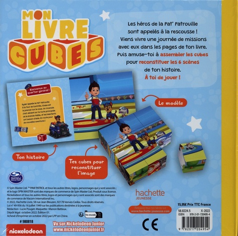  Pat' Patrouille - Mon livre cubes - Nickelodeon - Livres