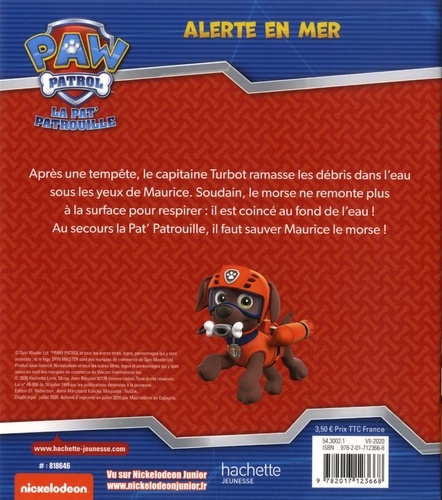 La Pat' Patrouille. La Pat' Patrouille Sauve Les Pirates de Nickelodeon  productions - Livre - Lire Demain