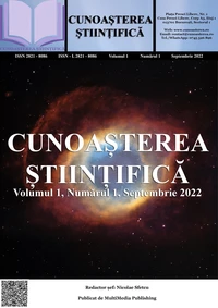 Cunoașterea Științifică, Volumul 1, Numărul 1, Septembrie 2022