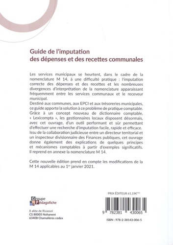 Guide de l'imputation des dépenses et des recettes communales. Lexicompta 17e édition