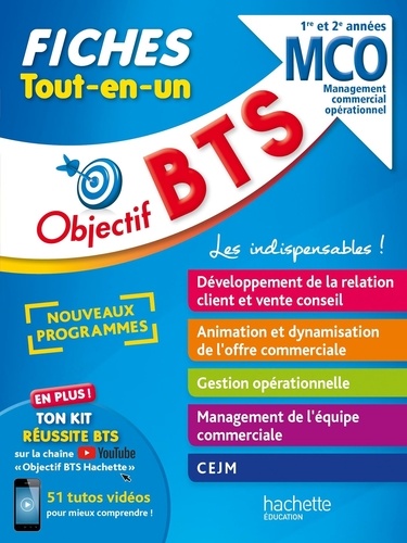 Objectif BTS MCO Management Commercial Opérationnel 1re et 2e années. Fiches tout-en-un  Edition 2020