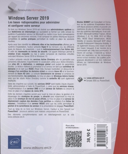 Windows Server 2019. Les bases indispensables pour administrer et configurer votre serveur