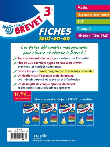 Objectif Brevet Fiches Tout-en-un  Edition 2024