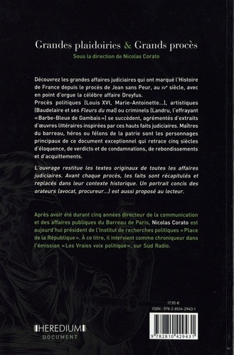 Grandes plaidoiries & grands procès. L'art de l'éloquence depuis le XVe siècle