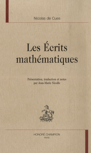 Nicolas de Cues - Les écrits mathématiques.