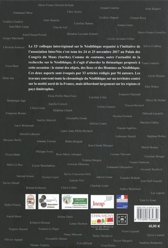 Statut des objets, des lieux et des Hommes au Néolithique. Actes du 32e colloque interrégional sur le Néolithique, Le Mans, 24-25 novembre 2017
