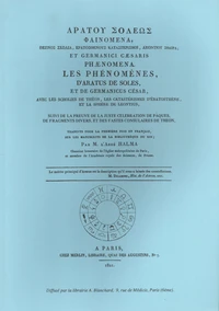Les phénomènes d'Aratus de Soles, et de Germanicus César