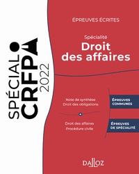 Nicolas Kilgus et Rudy Laher - Epreuves écrites du CRFPA - Spécialité droit des affaires.