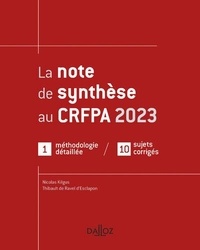 Livres gratuits à télécharger pour ipad 2 La note de synthèse au CRFPA par Nicolas Kilgus, Thibault de Ravel d'Esclapon en francais 