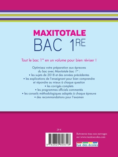 Maxitotale Bac 1re  Edition 2019