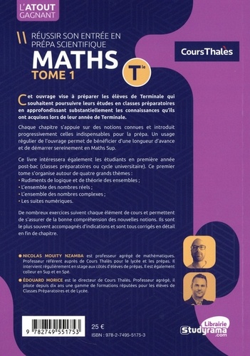 Mathématiques analyse. Objectif : prépa scientifique Tome 1