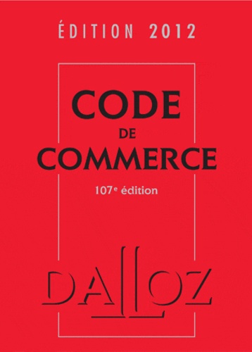 Nicolas Rontchevsky - Code de commerce 2012.