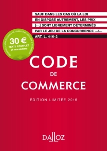 Code de commerce 2015  Edition limitée