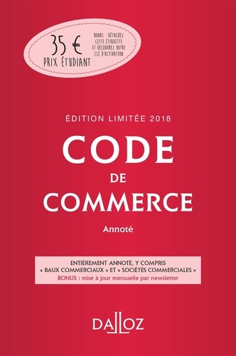 Code de commerce 2018  Edition limitée