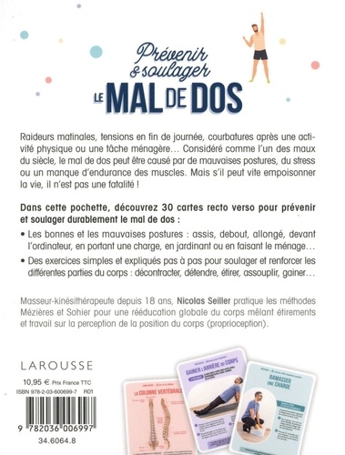 Prévenir et soulager le mal de dos. 30 cartes exercices à faire à la maison