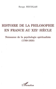 Histoire de la philosophie en France au XIXe siècle