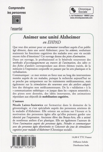 Animer une unité Alzheimer en EHPAD