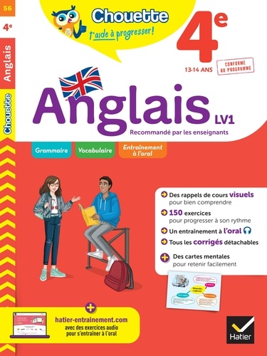 Nicole Nemni-Nataf et Corinne Touati - Anglais 4e - LV1 (A2, A2+) - cahier de révision et d'entraînement.