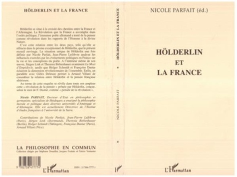 Nicole Parfait - Hölderlin et la France - Actes du colloque.