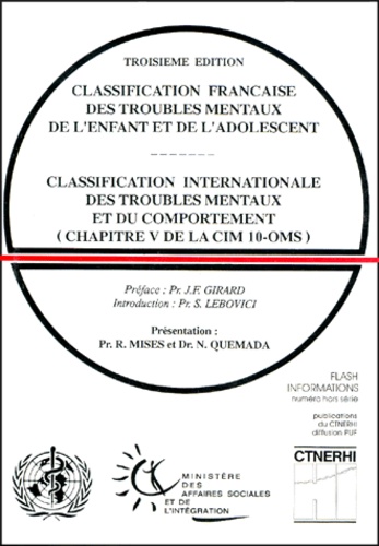 Classification Française Des Troubles Mentaux De Lenfant Et De Ladolescent Classification Internationale Des Troubles Mentaux Et Du Comportement - 