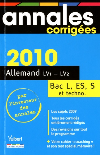 Allemand LV1 - LV2 Bac L, ES, S et techno  Edition 2010
