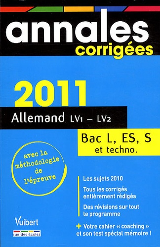 Allemand LV1/LV2 Bac L, ES, S et techno  Edition 2011