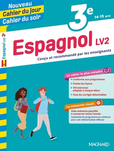 Cahier du jour/Cahier du soir Espagnol LV2 3e + mémento  Edition 2019