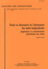 Etude en laboratoire de l'atténuation des ondes longitudinales