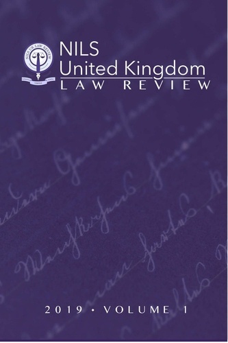  Nils - NILS United Kingdom Law Review: 2019 Volume 1 - NILS United Kingdom Law Review, #2.