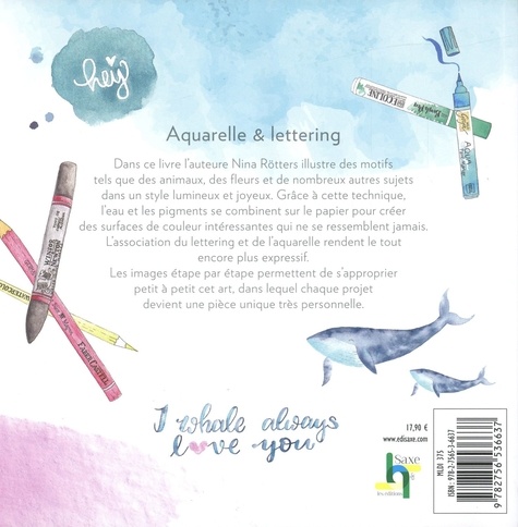 Aquarelle et lettering aux crayons aquarellables