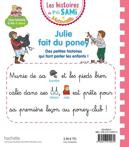 Les histoires de P'tit Sami Maternelle  Julie fait du poney