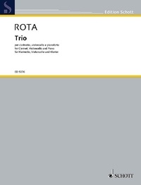 Nino Rota - Edition Schott  : Trio - pour clarinette, violoncelle et piano. clarinet, cello and piano. Partition et parties..