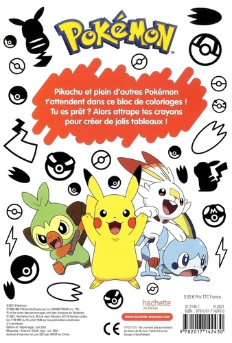 Bloc de coloriages Pokémon