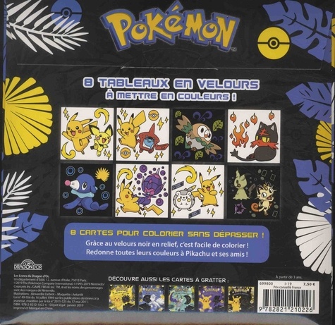 Cartes à gratter Pokémon. Coloriages velours