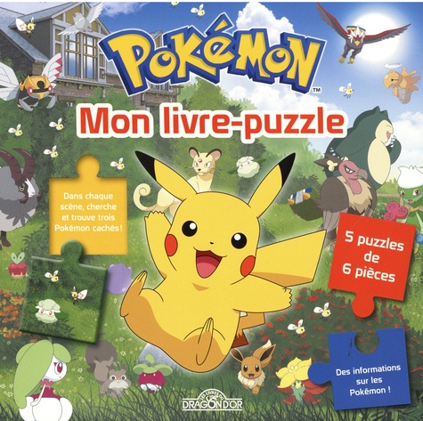 Mon livre puzzle Pokémon. 5 puzzles de 6 pièces
