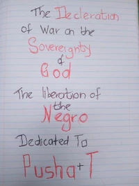 The Decleration of War On The Sovereignty of God The Liberation of The Negro Dedicated To Pusha + T