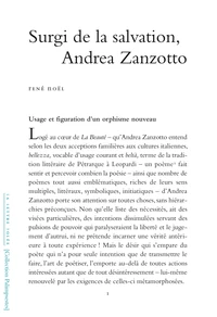 Surgi de la salvation, Andrea Zanzotto