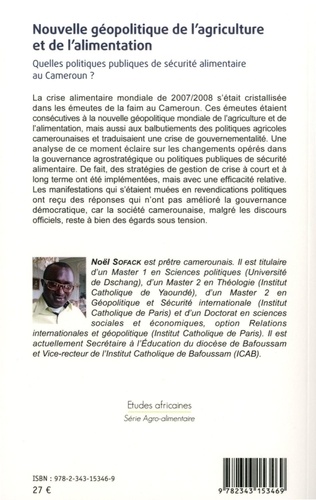 Nouvelle géopolitique de l'agriculture et de l'alimentation. Quelles politiques publiques de sécurité alimentaire au Cameroun ?