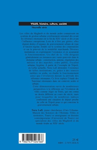 Une ville du maghreb entre ancien régime et réformes ottomanes : genèse des institutions municipales à tripoli de barbarie (1975-1911)