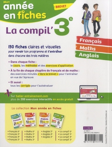 La compil' 3e. Français, Maths, Anglais  Edition 2022