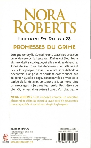 Lieutenant Eve Dallas Tome 28 Promesses du crime