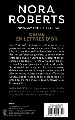 Lieutenant Eve Dallas Tome 50 Crime en lettres d'or