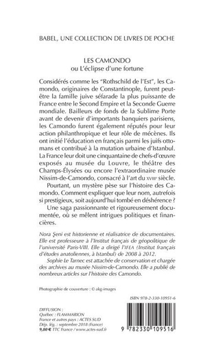 Les Camondo ou L'éclipse d'une fortune  édition revue et augmentée - Occasion