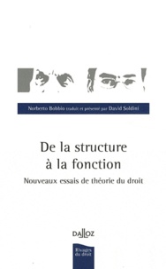 Norberto Bobbio - De la structure à la fonction - Nouveaux essais de théorie du droit.